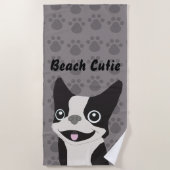 Boston Terrier Strandtuch (Vorderseite)