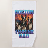 Boston Terrier Strandtuch (Vorderseite)
