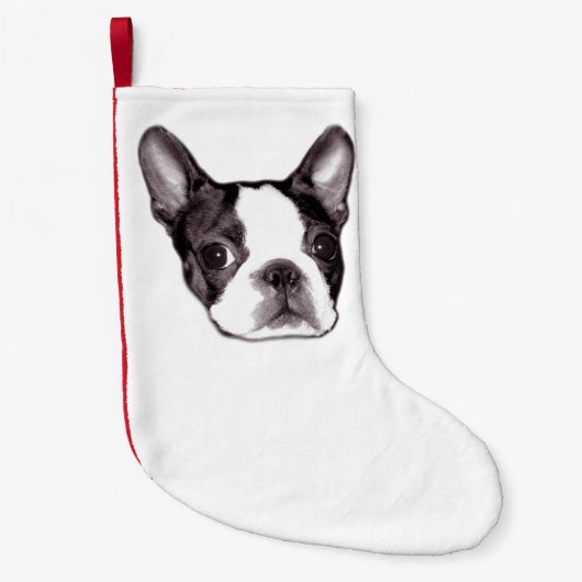 Boston-Terrier-Strumpf Kleiner Weihnachtsstrumpf (Vorderseite)