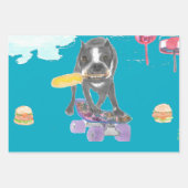 Boston Terrier Sweet Dream Wrapping Paper Sheets Geschenkpapier Set (Vorderseite 3)