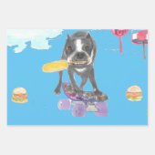 Boston Terrier Sweet Dream Wrapping Paper Sheets Geschenkpapier Set (Vorderseite)