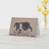 Boston Terrier Sympathy Card Karte (Gelbe Blume)
