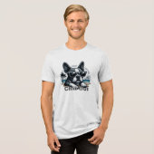 Boston Terrier T: Chill Out Tri-Blend Shirt (Vorderseite voll)