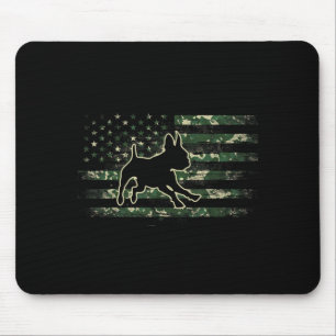 Boston Terrier Tarnmuster Amerikanische Flagge USA Mousepad