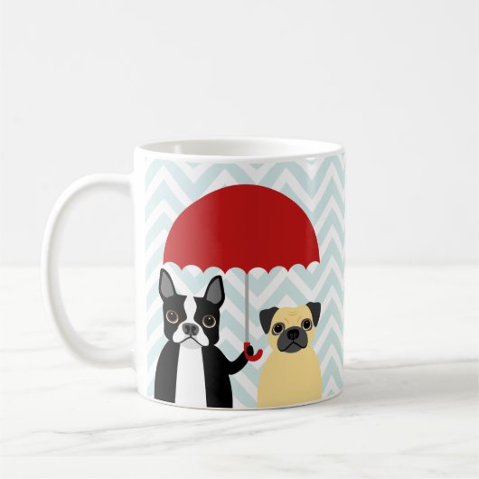 Boston Terrier Tasse (Links)