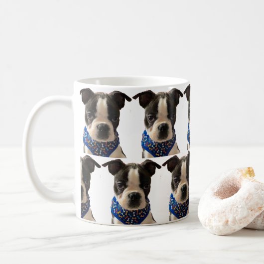 Boston Terrier Tasse (Mit Donut)