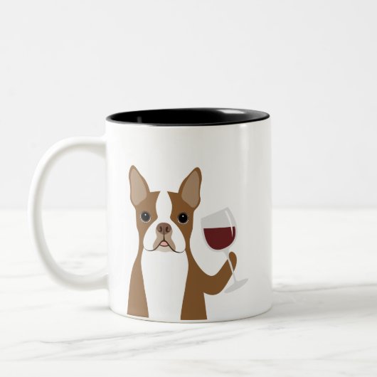 Boston Terrier Tasse (Links)