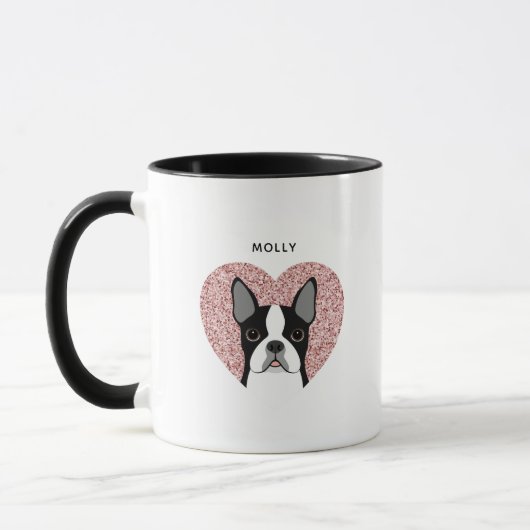 Boston Terrier Tasse (Links)