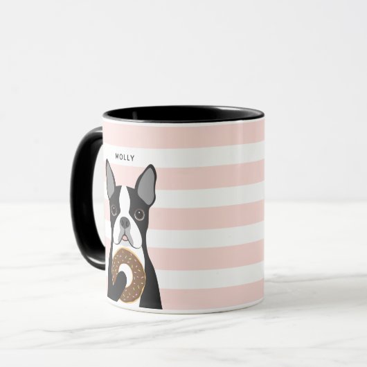 Boston Terrier Tasse (Vorderseite Links)