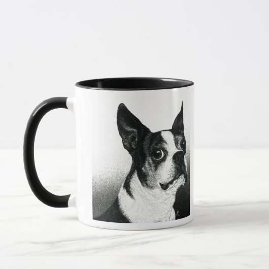 Boston Terrier Tasse - "Boston Style" (Links)