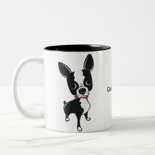 Boston-Terrier-Tasse - got Boston? Zweifarbige Tasse (Links)