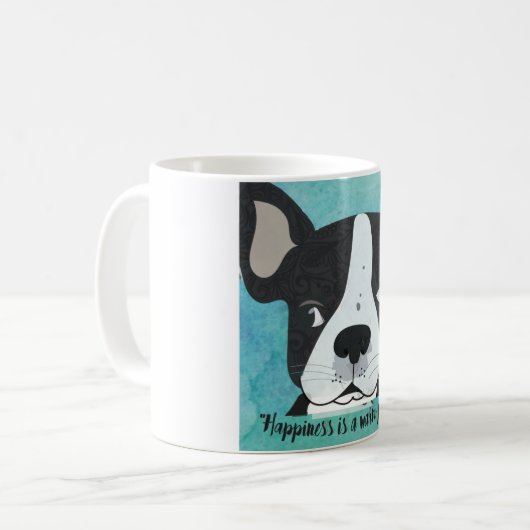 Boston-Terrier-Tasse Kaffeetasse (Vorderseite Links)