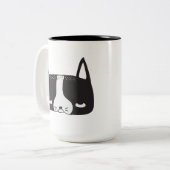 Boston-Terrier-Tasse Zweifarbige Tasse (Vorderseite Links)