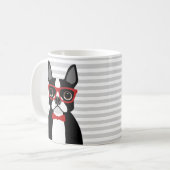 Boston-Terrier-Tassen Kaffeetasse (Vorderseite Links)