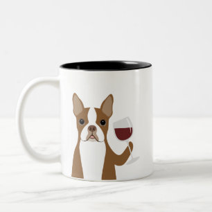 Boston-Terrier-Tassen Zweifarbige Tasse