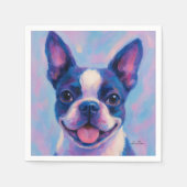 Boston Terrier Tee Party Napkins Serviette (Vorderseite)
