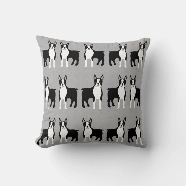 Boston Terrier Throw Kissen (Vorderseite)