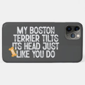 Boston Terrier Tilts Head Funny Quote Dog Vater Case-Mate iPhone Hülle (Rückseite (Horizontal))
