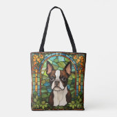 Boston Terrier Tote Bag Tasche (Rückseite)