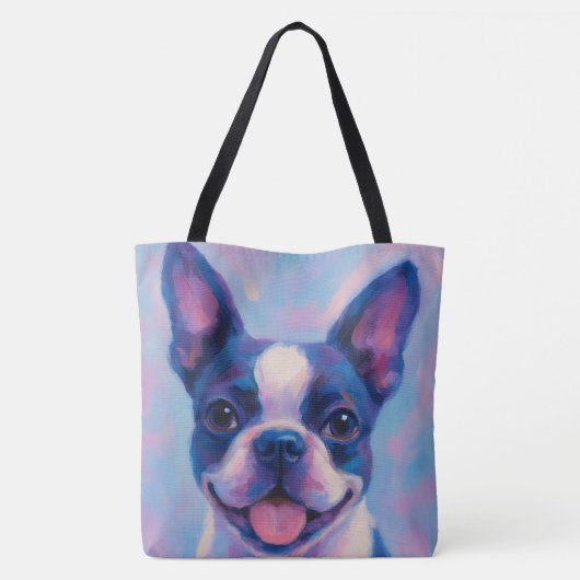 Boston Terrier Tote Bag Tasche (Rückseite)