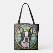 Boston Terrier Tote Bag Tasche (Rückseite)
