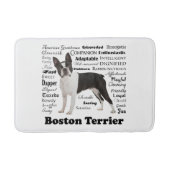 Boston Terrier Tracks Bath Mat Badematte (Vorderseite)