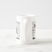 Boston Terrier Tracks Knochen China Tasse (Rückseite)