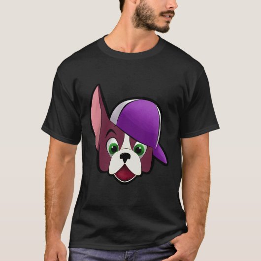 Boston Terrier Trainer Illustration T-Shirt (Vorderseite)