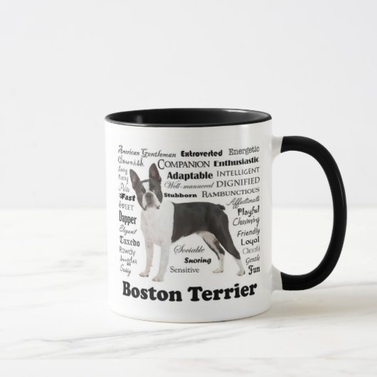 Boston Terrier Traits Tasse (Rechts)