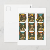 Boston Terrier Trendsetter Postkarte (Vorne/Hinten)