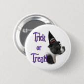 Boston Terrier Trick Button (Vorne & Hinten)