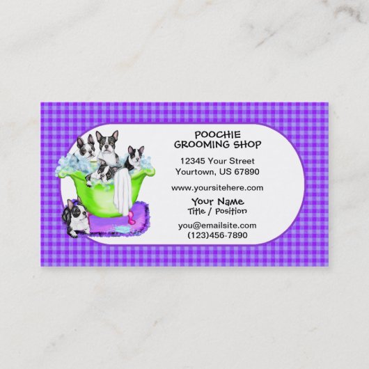 Boston Terrier Tub Full Business Cards Visitenkarte (Vorderseite)