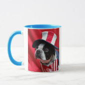 Boston-Terrier-Uncle Sam Tasse (Links)