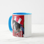 Boston-Terrier-Uncle Sam Tasse (Vorderseite Links)