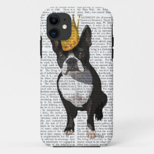 Boston Terrier und Krone iPhone 11 Hülle