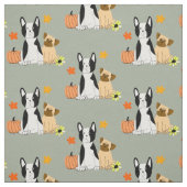 Boston-Terrier und Mopsfallmuster Gewebe Stoff (Muster)