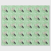 Boston Terrier und Weihnachtsbaum Geschenkpapier (Flach)