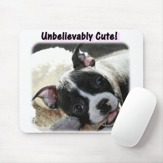 Boston Terrier:  Unglaublich niedlich! Mousepad (Mit Mouse)