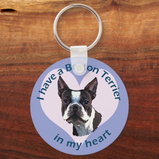 Boston Terrier v3 Schlüsselanhänger (Vorderseite)
