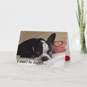 Boston Terrier Valentine's Day Card Feiertagskarte