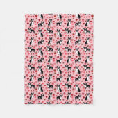 Boston Terrier Valentines Liebe Fabric Fleecedecke (Vorderseite)