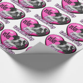Boston Terrier Valentinstag Geschenkpapier (Ecke)