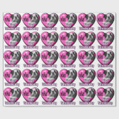 Boston Terrier Valentinstag Geschenkpapier (Flach)