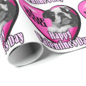 Boston Terrier Valentinstag Geschenkpapier (Rolleneckpunkt)