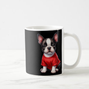 Boston Terrier Valentinstag Rotes Herz Liebe Welpe Kaffeetasse
