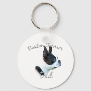 Boston Terrier Vater 2 Schlüsselanhänger