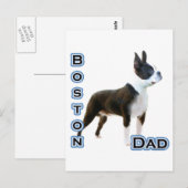 Boston Terrier Vater 4 Postkarte (Vorne/Hinten)