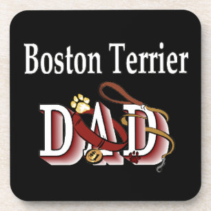 Boston Terrier Vater Getränkeuntersetzer
