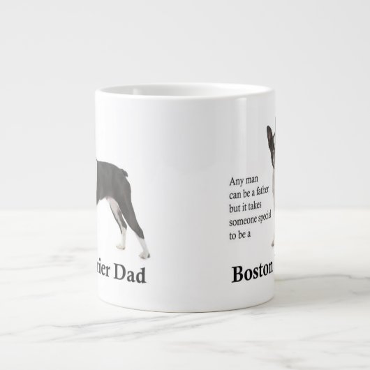 Boston Terrier Vater Jumbo Tasse (Vorderseite)
