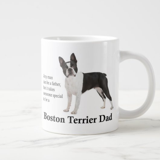 Boston Terrier Vater Jumbo Tasse (Rechts)